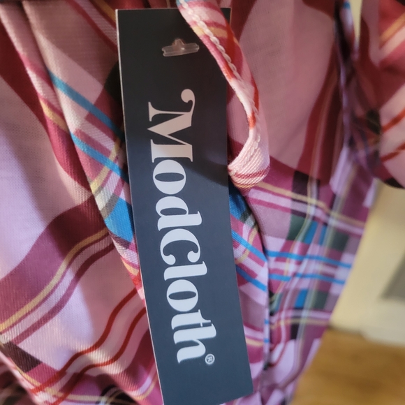 Modcloth Multicolor Plaid Robe - Picture 3 of 4